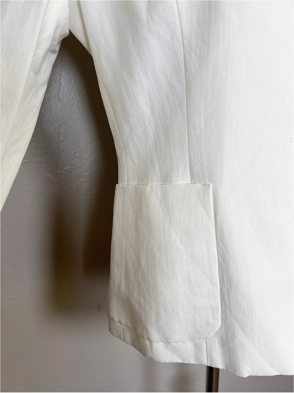 CASUAL CORNER Women’s Size 6 White Linen Blend Vintage Blazer Jacket - Picture 6 of 12